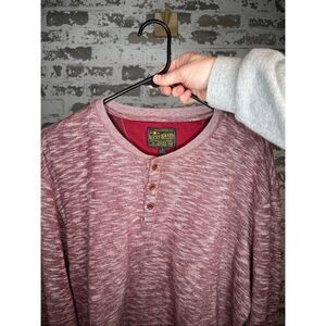 The lucky brand | mens maroon Henley shirt